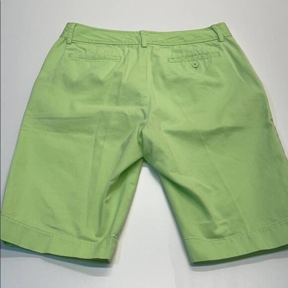 CHAPS Womens 4P Light Green Cotton Bermuda Shorts - Picture 3 of 3